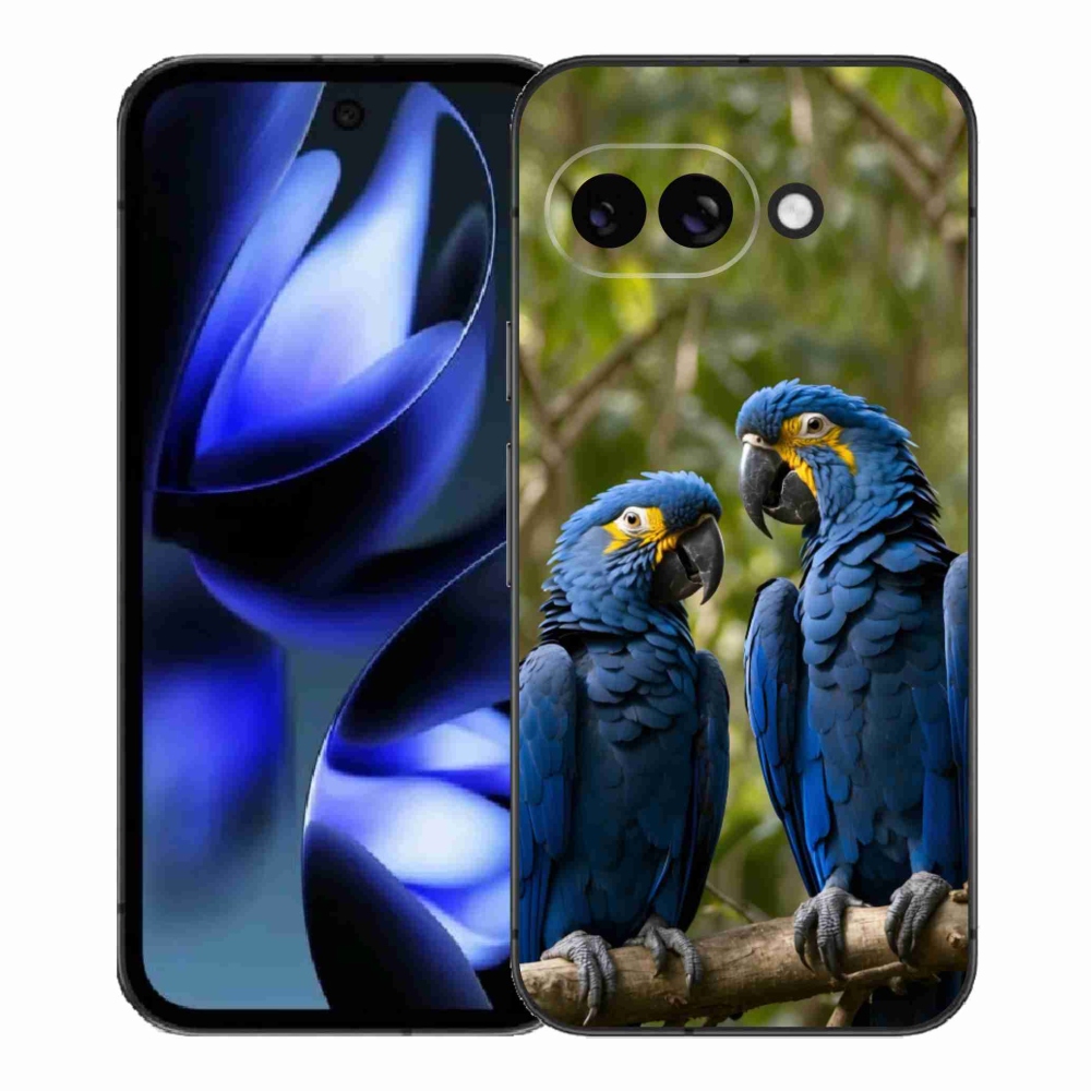 Gélový kryt mmCase na Google Pixel 9a - papagájové duo