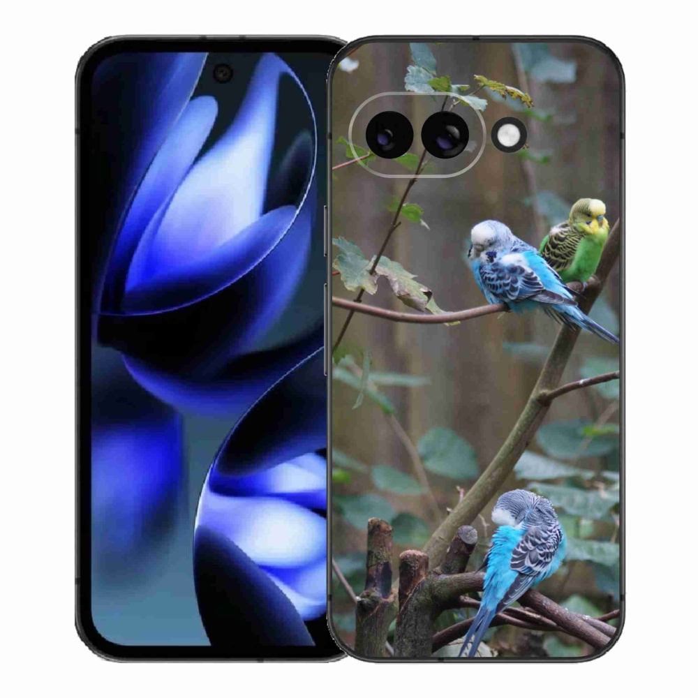 Gélový kryt mmCase na Google Pixel 9a - papagáje na vetve