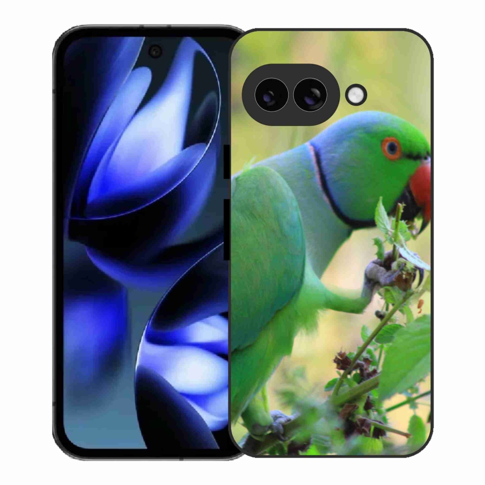 Gélový kryt mmCase na Google Pixel 9a - papagáj Alexandr