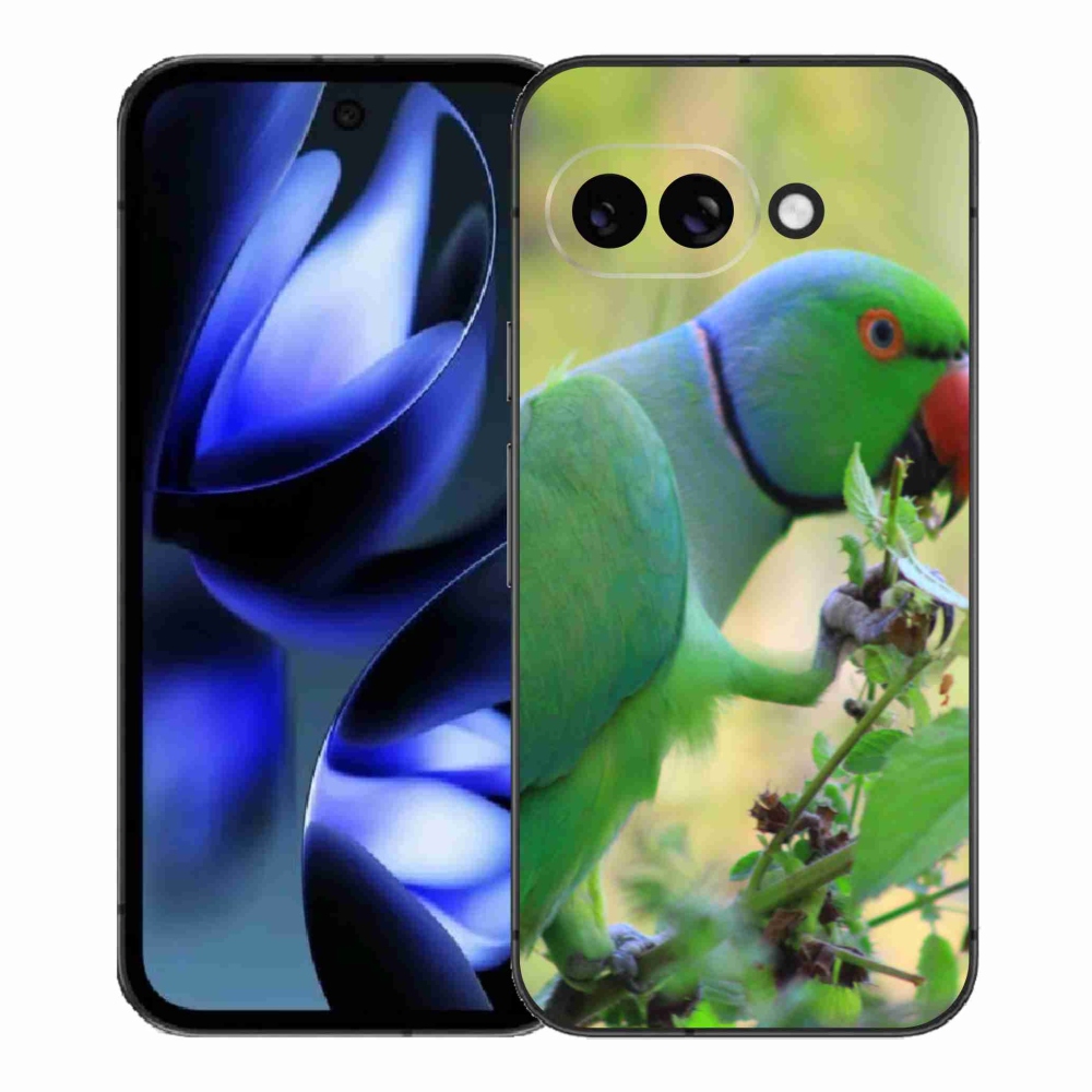 Gélový kryt mmCase na Google Pixel 9a - papagáj Alexandr