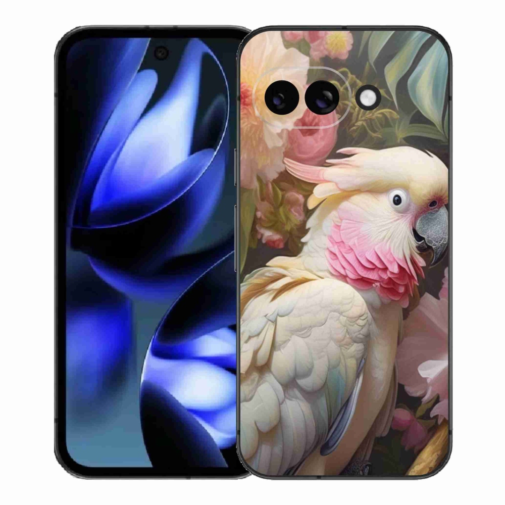 Gélový kryt mmCase na Google Pixel 9a - papagáj kakadu ružový 2
