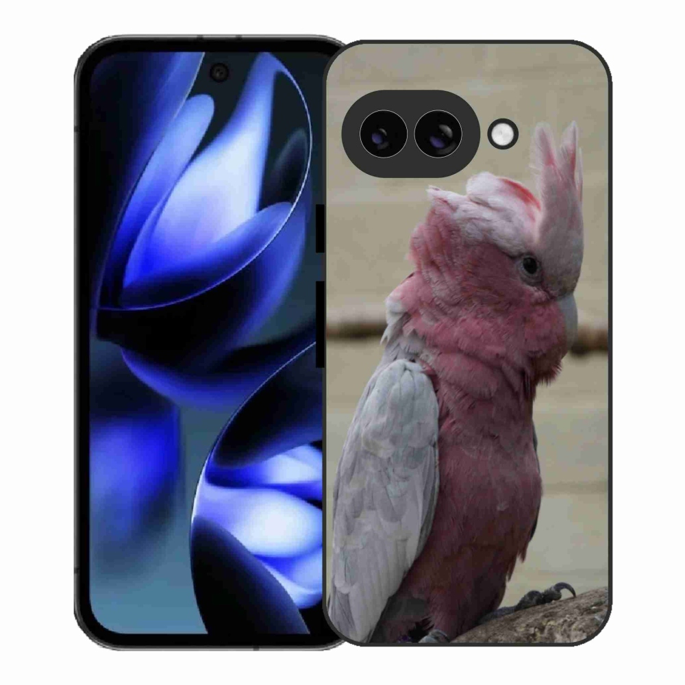 Gélový kryt mmCase na Google Pixel 9a - papagáj kakadu ružový