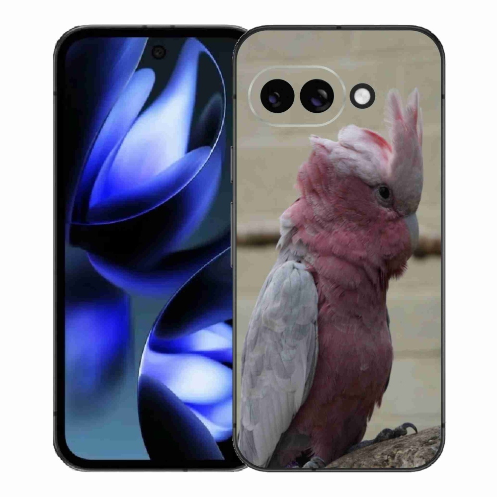 Gélový kryt mmCase na Google Pixel 9a - papagáj kakadu ružový