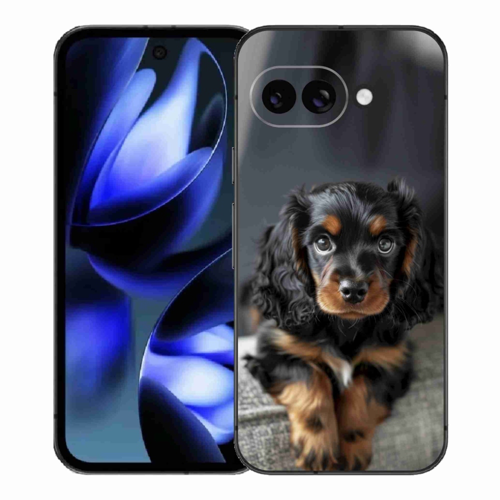 Gélový kryt mmCase na Google Pixel 9a - roztomilý dlhosrstý jazvečík