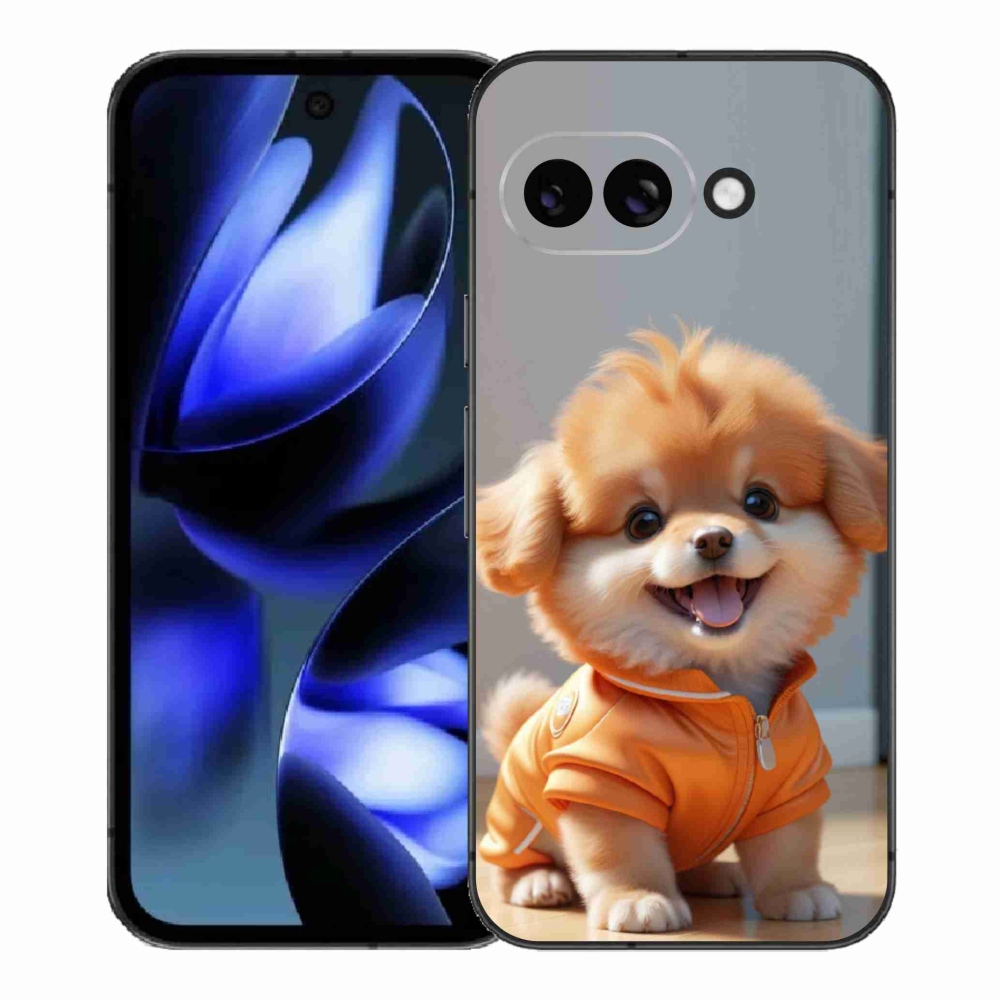 Gélový kryt mmCase na Google Pixel 9a - roztomilý pomeranian v mikine