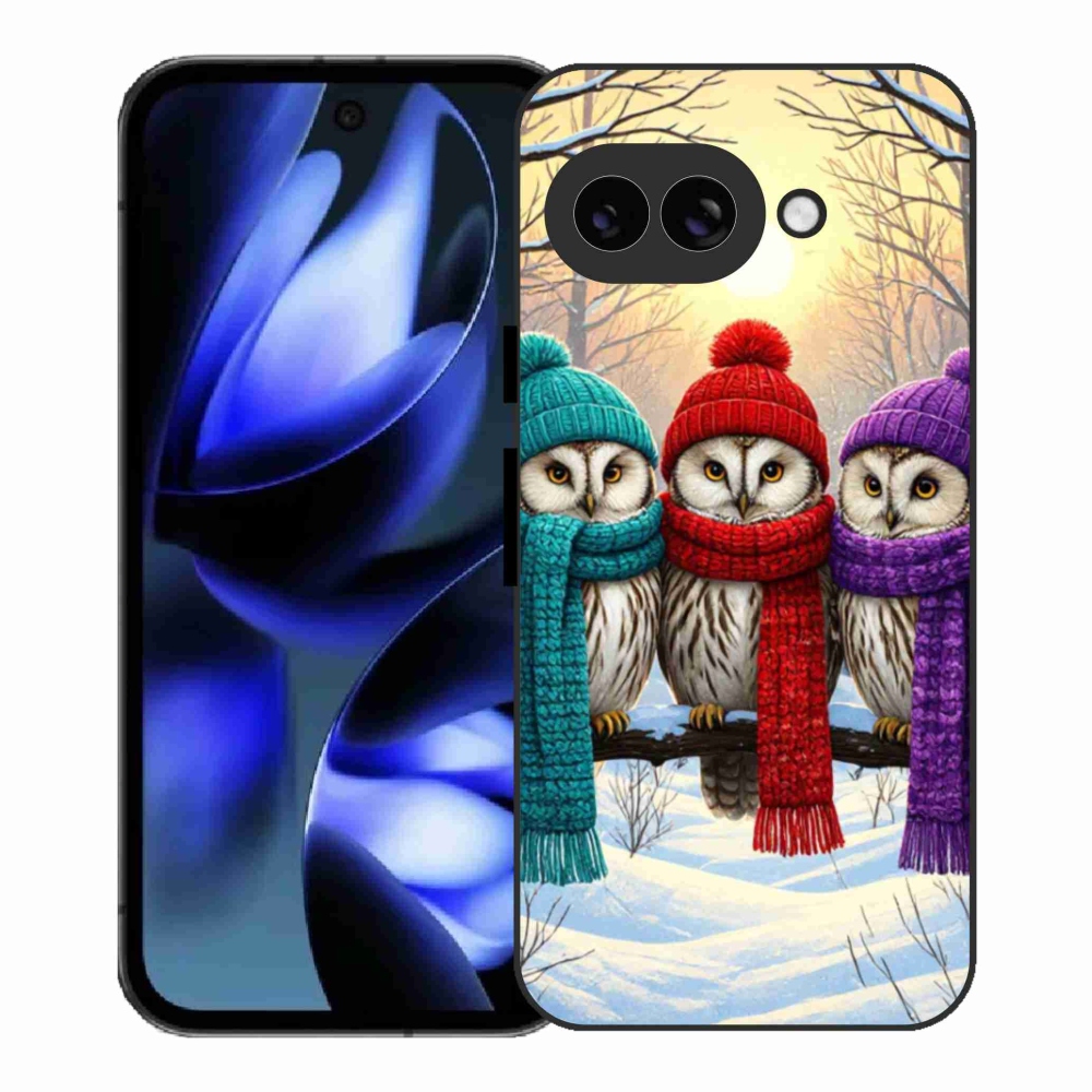 Gélový kryt mmCase na Google Pixel 9a - soví priatelia