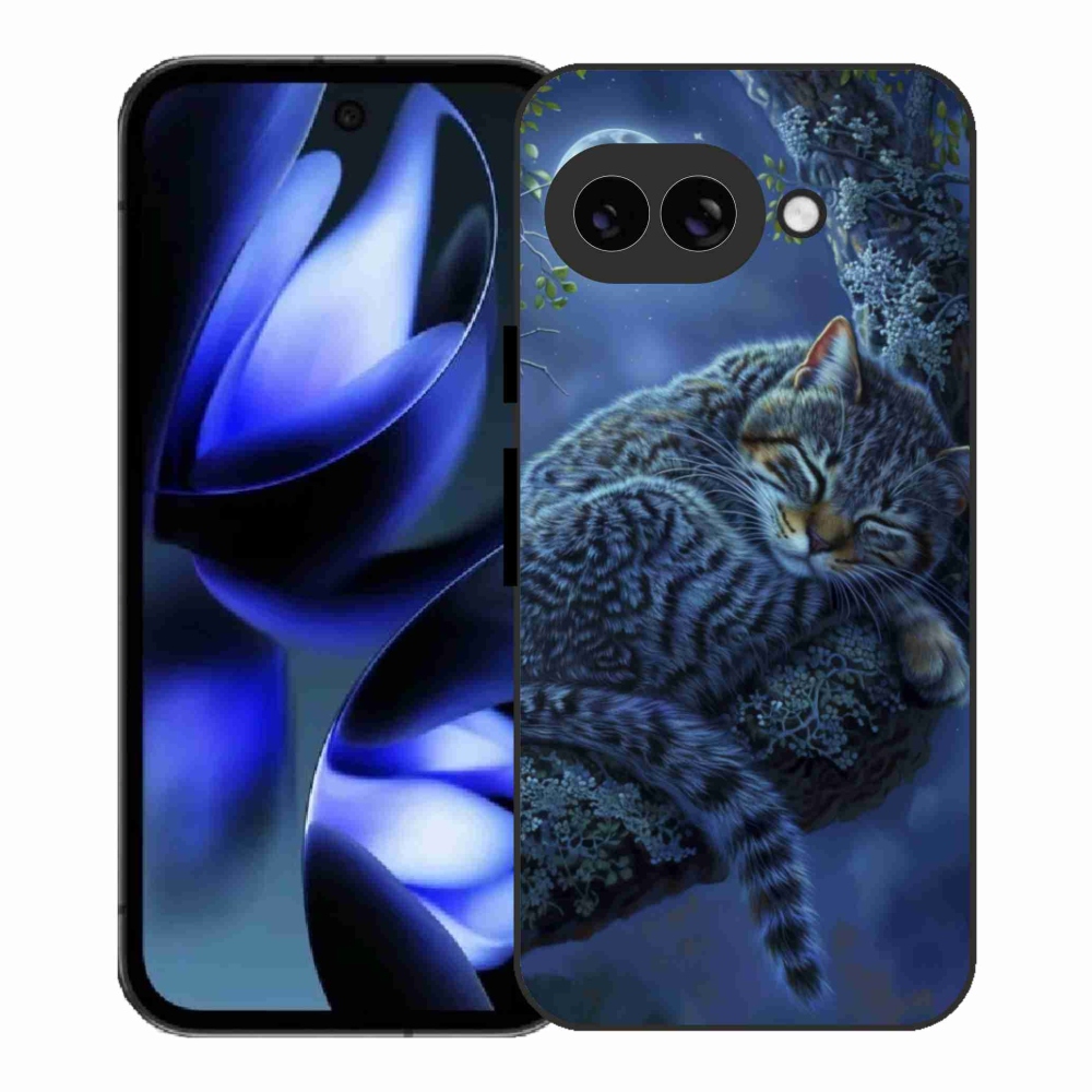 Gélový kryt mmCase na Google Pixel 9a - spiaca mačka