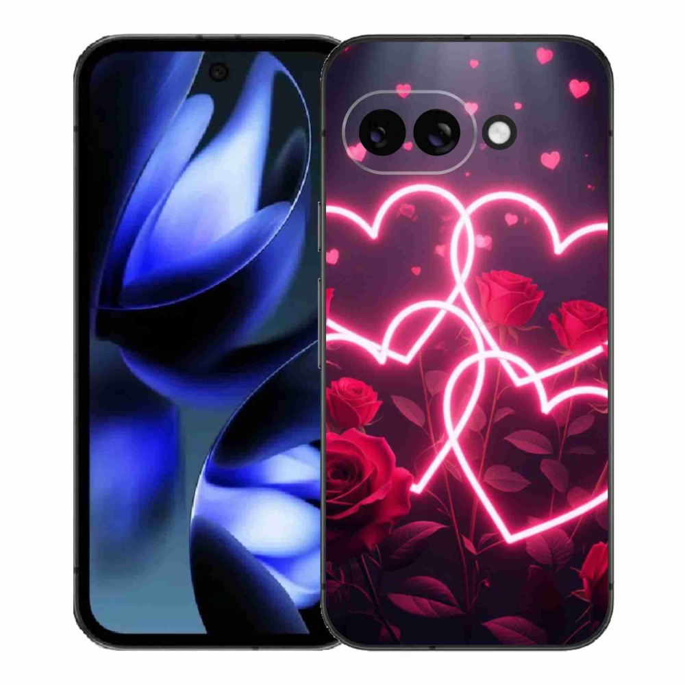 Gélový kryt mmCase na Google Pixel 9a - srdce lásky