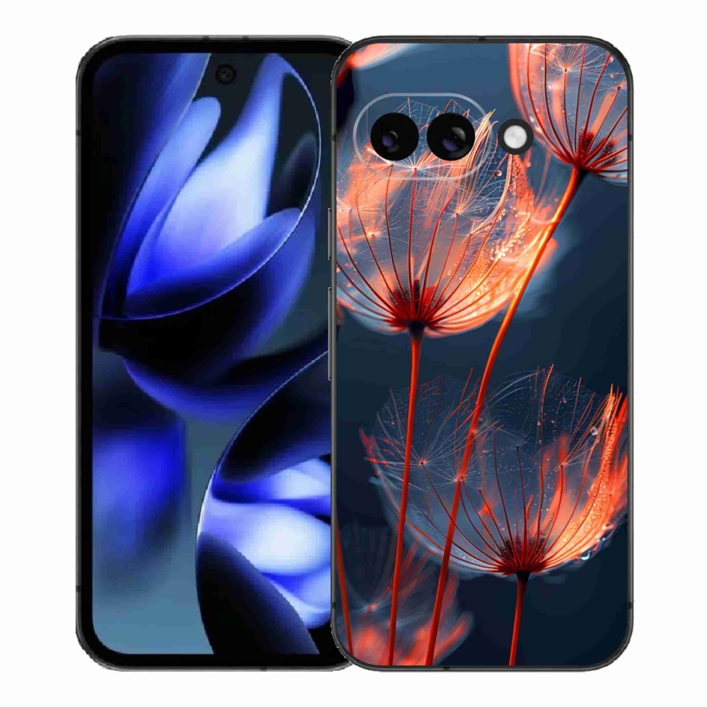 Gélový kryt mmCase na Google Pixel 9a - svetielkujúce páperie