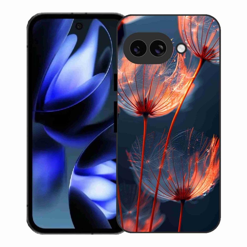 Gélový kryt mmCase na Google Pixel 9a - svetielkujúce páperie