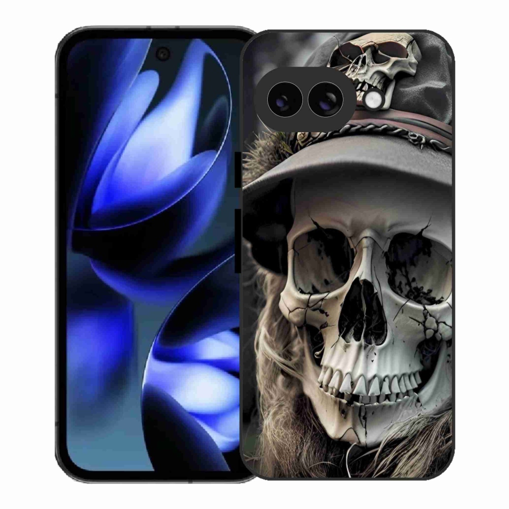 Gélový kryt mmCase na Google Pixel 9a - temná lebka