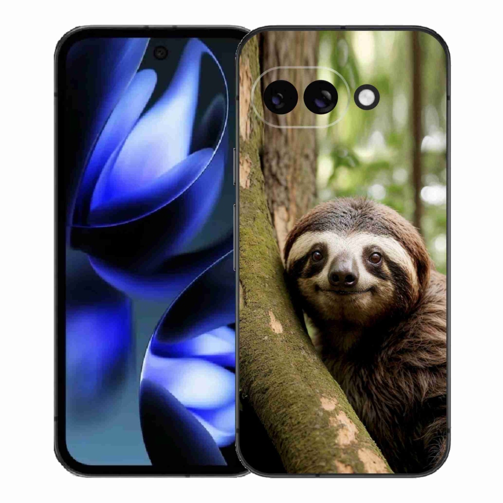 Gélový kryt mmCase na Google Pixel 9a - usmievavý leňochod