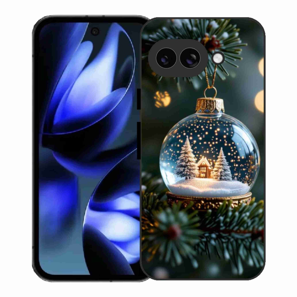 Gélový kryt mmCase na Google Pixel 9a - vianočné gule 2
