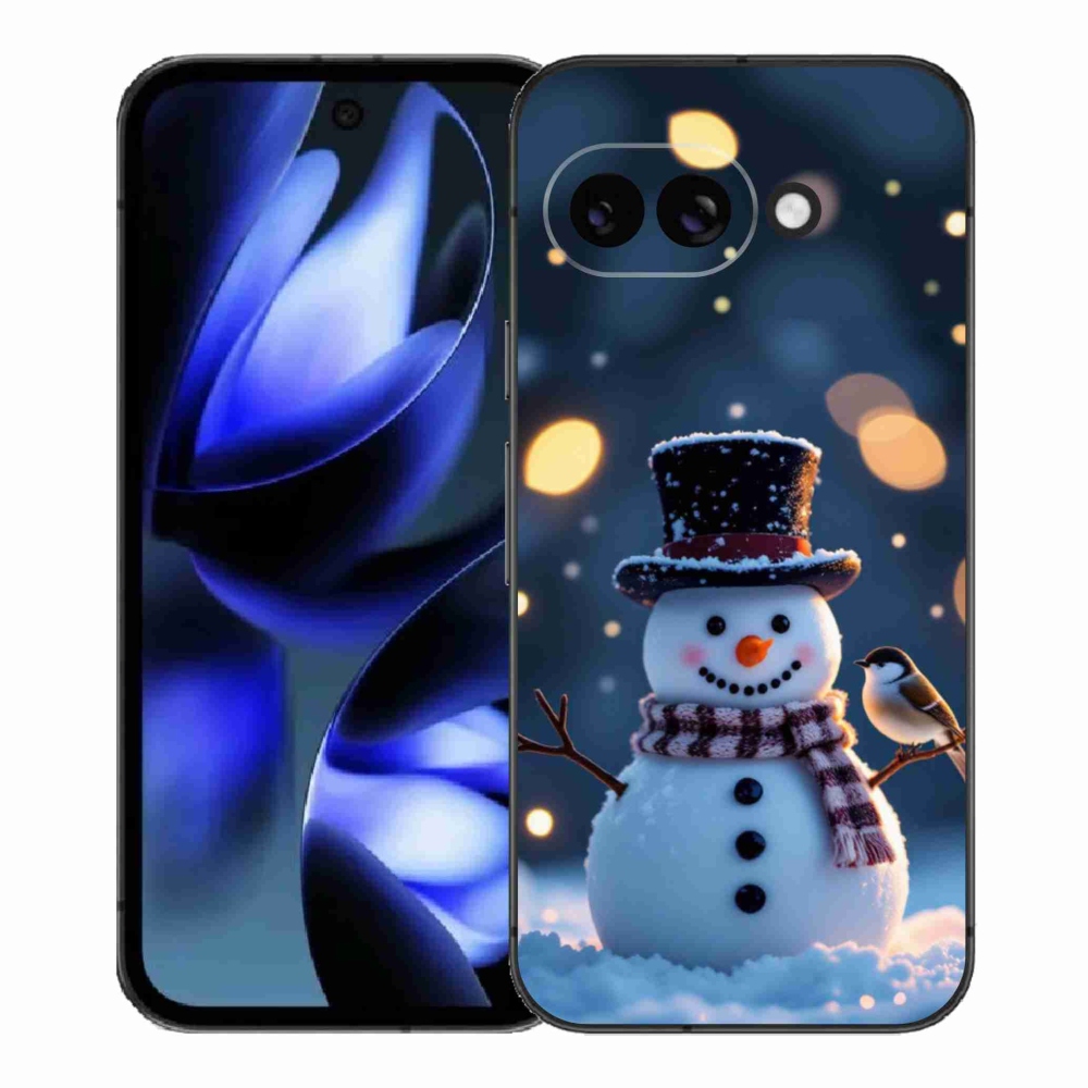 Gélový kryt mmCase na Google Pixel 9a - vianočný snehuliak