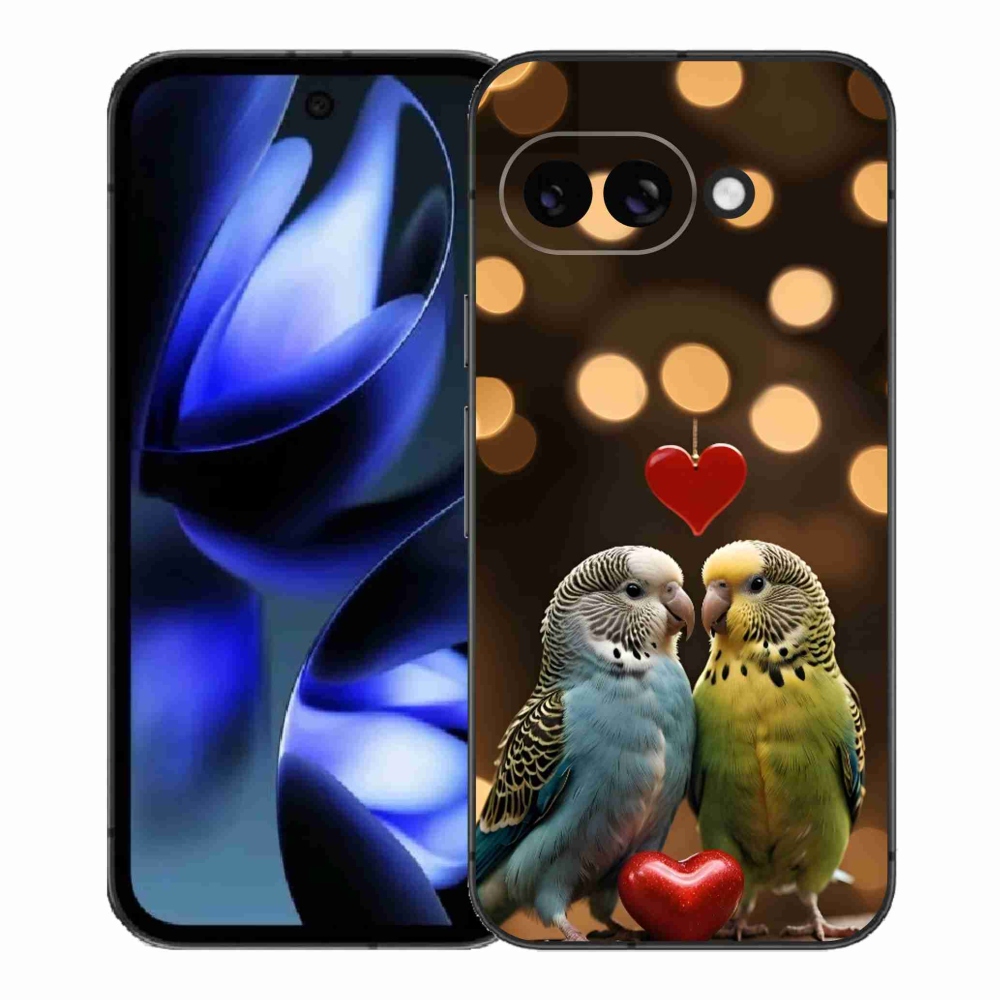 Gélový kryt mmCase na Google Pixel 9a - zamilovaní papagáje