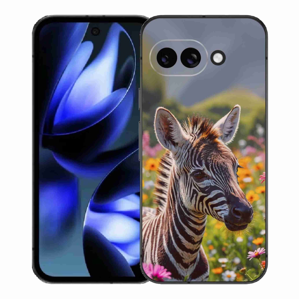 Gélový kryt mmCase na Google Pixel 9a - zebra na lúke