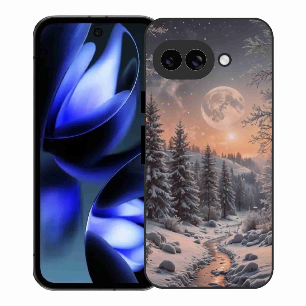 Gélový kryt mmCase na Google Pixel 9a - zimná krajina 2