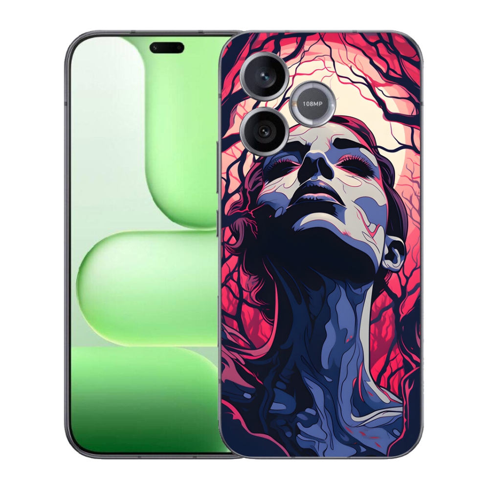 Gélový kryt mmCase na Honer 600 Lite - abstraktná tvár