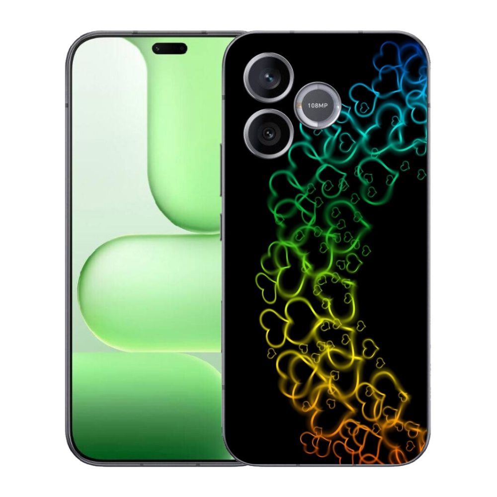 Gélový kryt mmCase na Honer 600 Lite - farebné srdiečka