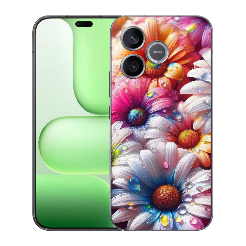 Gélový kryt mmCase na Honer 600 Lite - farebné margaréty