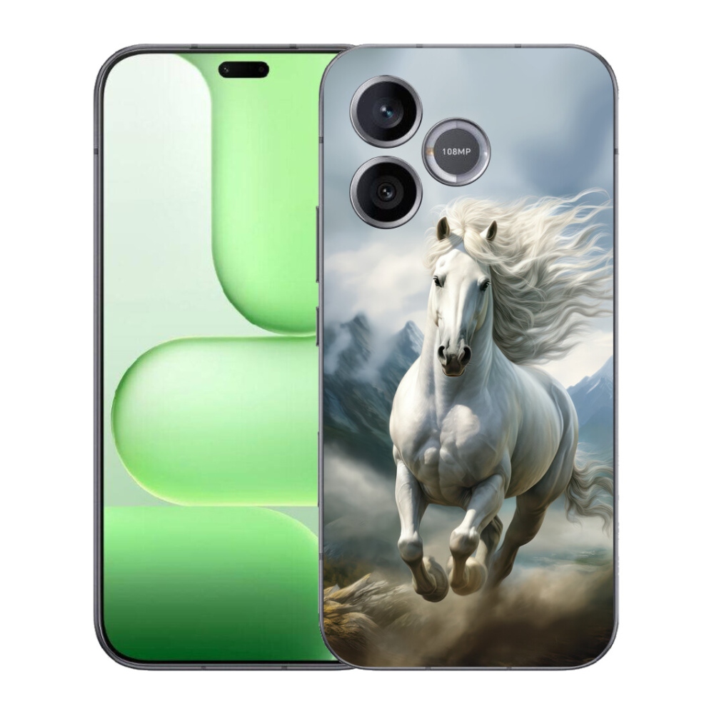 Gélový kryt mmCase na Honer 600 Lite - bežiaci biely kôň 3