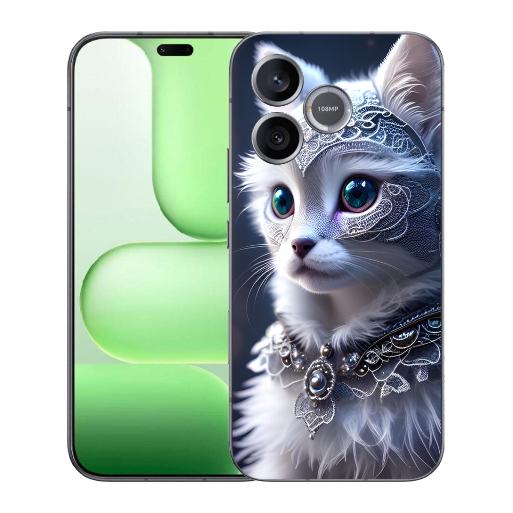Gélový kryt mmCase na Honer 600 Lite - biela mačka