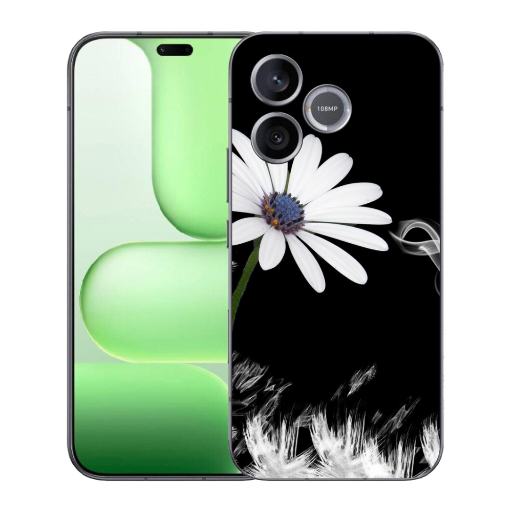 Gélový kryt mmCase na Honer 600 Lite - biela kvetina