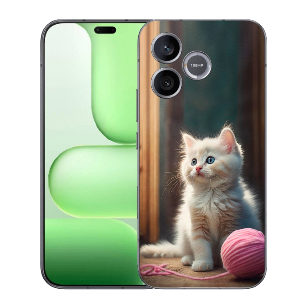 Gélový kryt mmCase na Honer 600 Lite - biele mačiatko 2