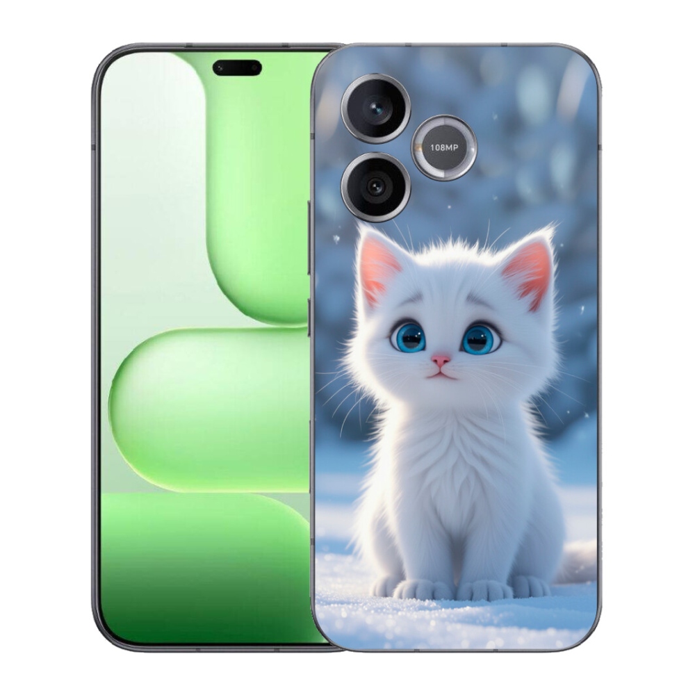 Gélový kryt mmCase na Honer 600 Lite - biele mačiatko 3
