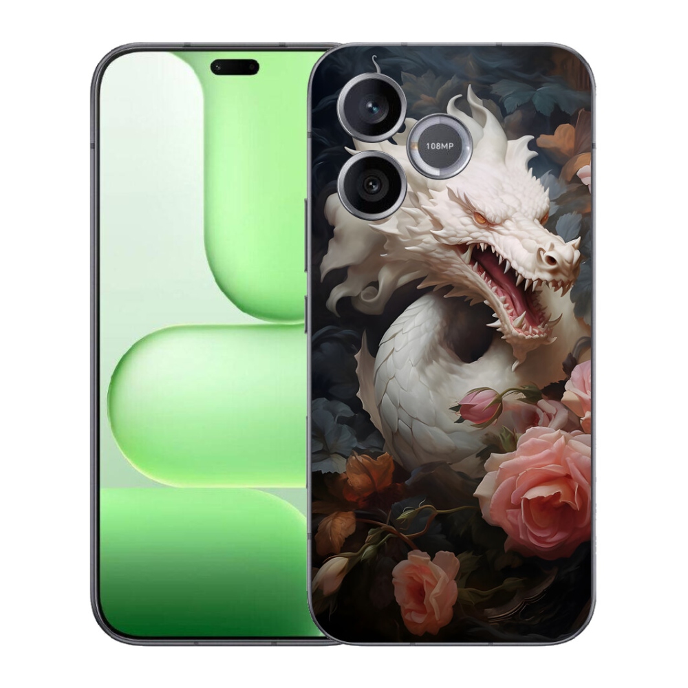 Gélový kryt mmCase na Honer 600 Lite - biely drak