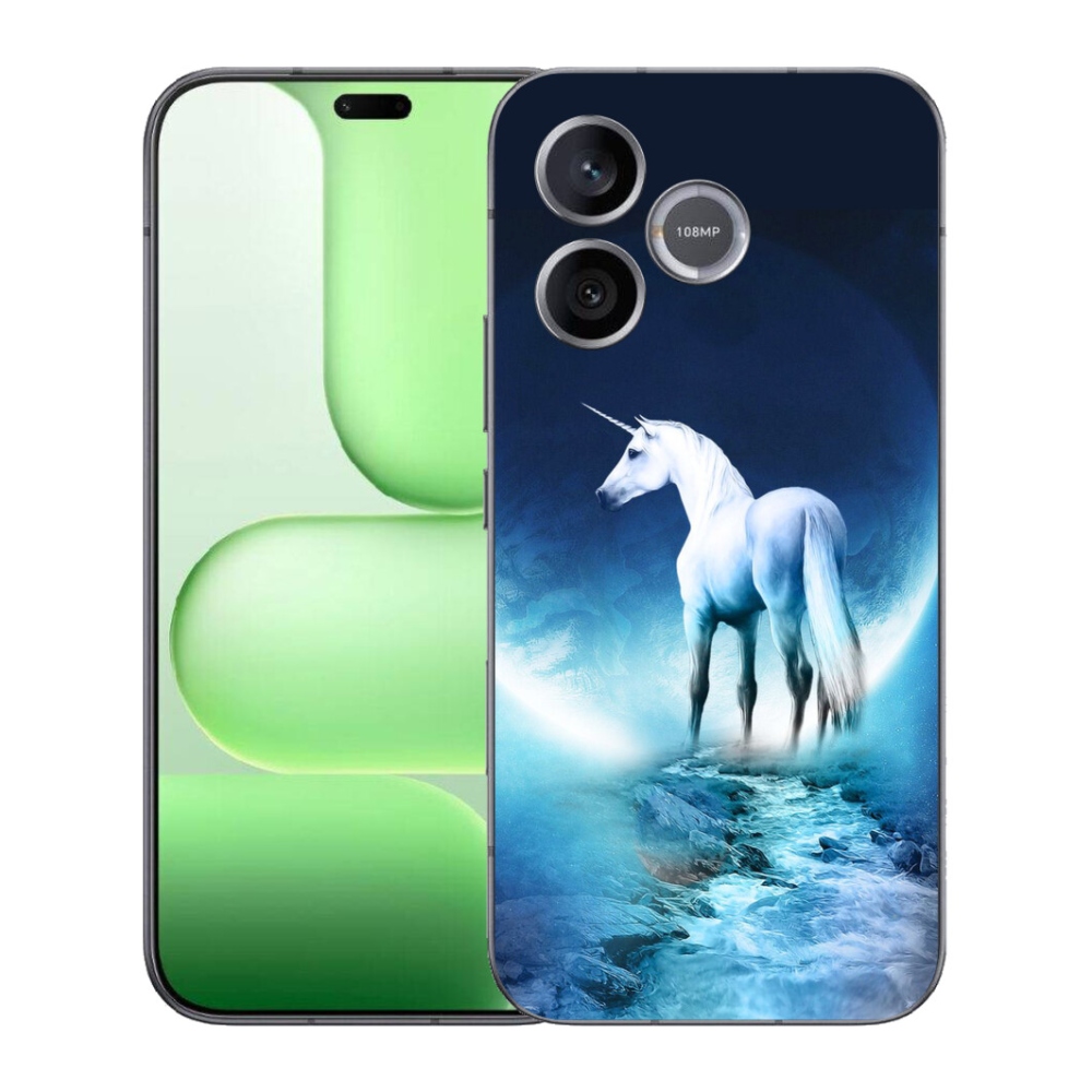 Gélový kryt mmCase na Honer 600 Lite - biely jednorožec