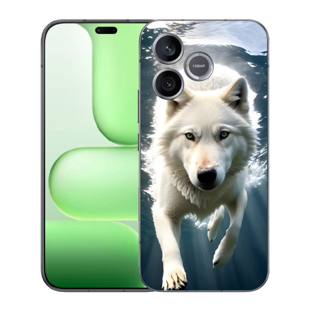 Gélový kryt mmCase na Honer 600 Lite - biely vlk