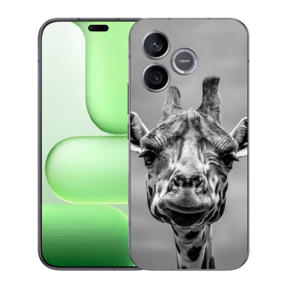 Gélový kryt mmCase na Honer 600 Lite - čiernobiela žirafa