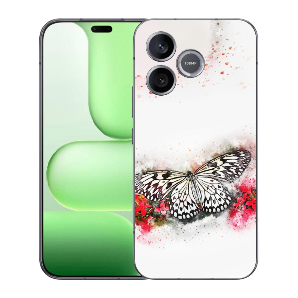 Gélový kryt mmCase na Honer 600 Lite - čiernobiely motýľ