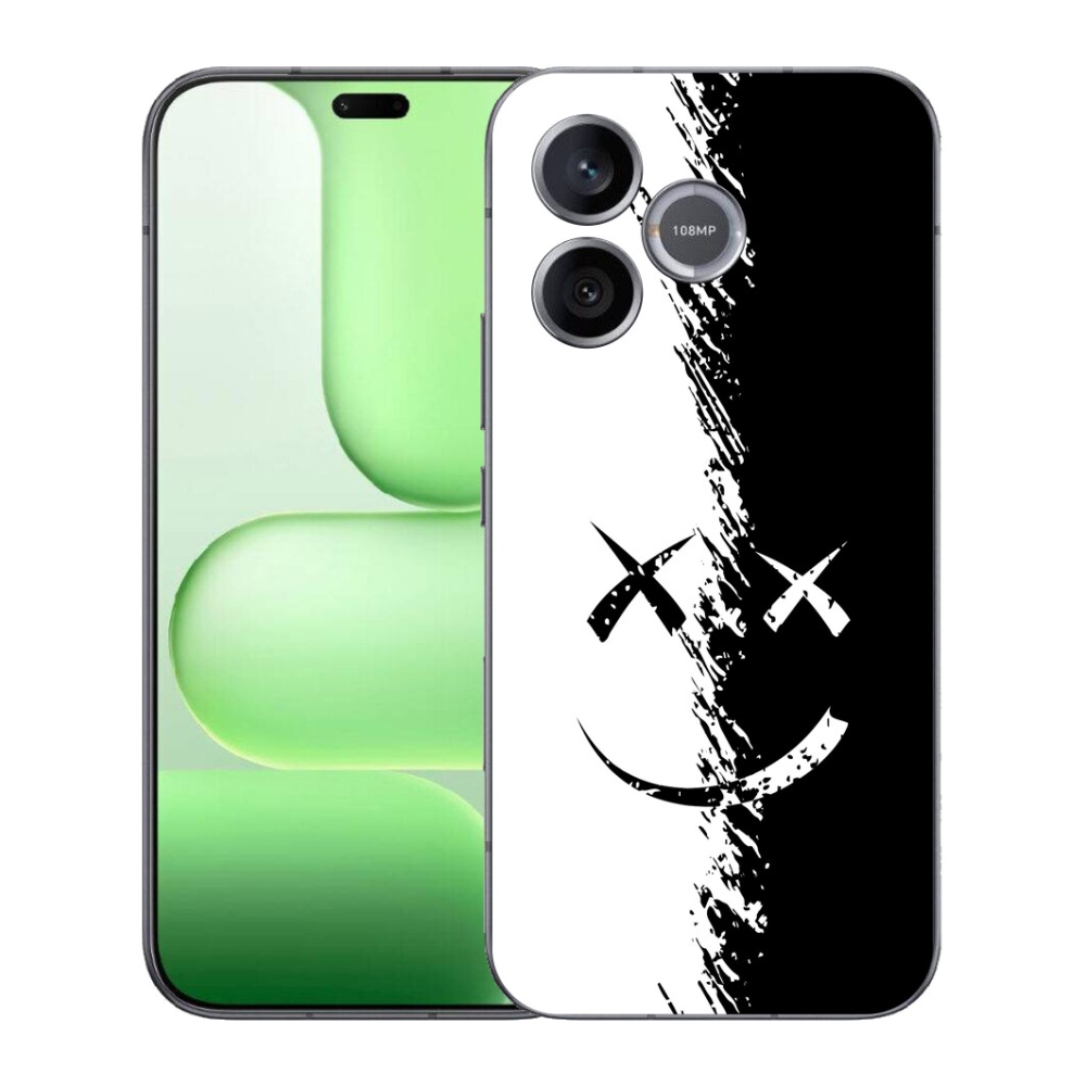 Gélový kryt mmCase na Honer 600 Lite - čiernobiely smajlík