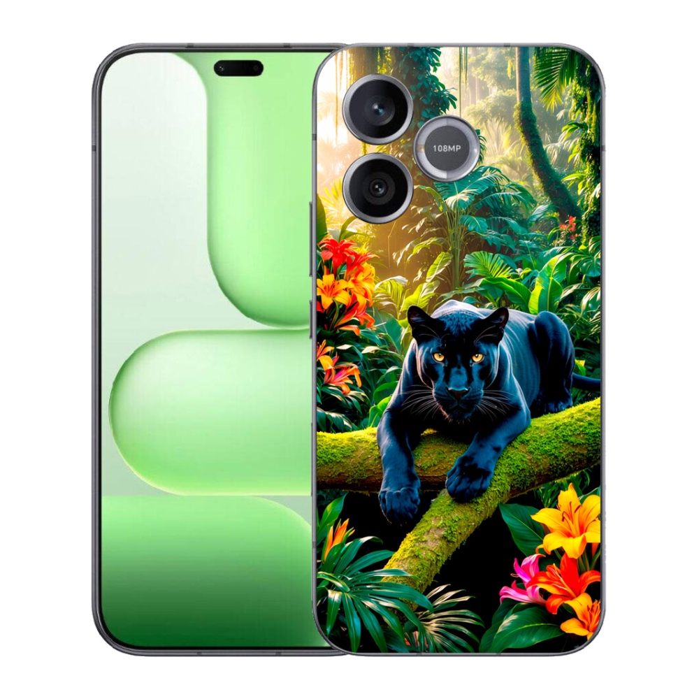 Gélový kryt mmCase na Honer 600 Lite - čierny panter v džungli