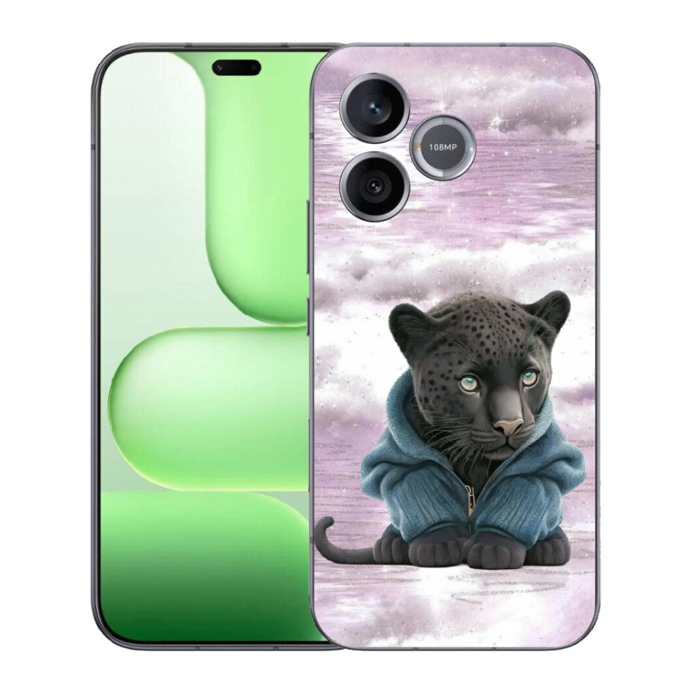 Gélový kryt mmCase na Honer 600 Lite - čierny panter vo svetri