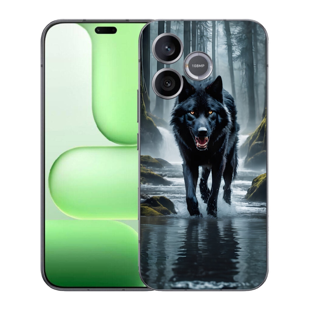 Gélový kryt mmCase na Honer 600 Lite - čierny vlk