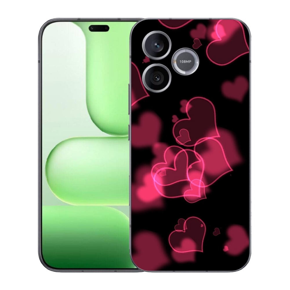 Gélový kryt mmCase na Honer 600 Lite - červená srdiečka