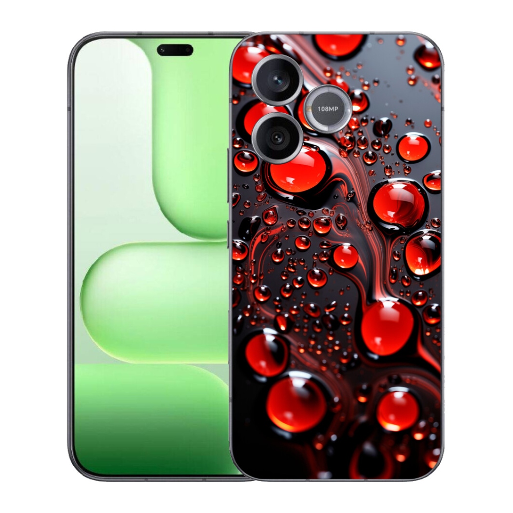 Gélový kryt mmCase na Honer 600 Lite - červené kvapky 2