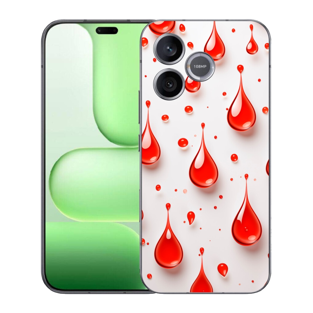 Gélový kryt mmCase na Honer 600 Lite - červené kvapky