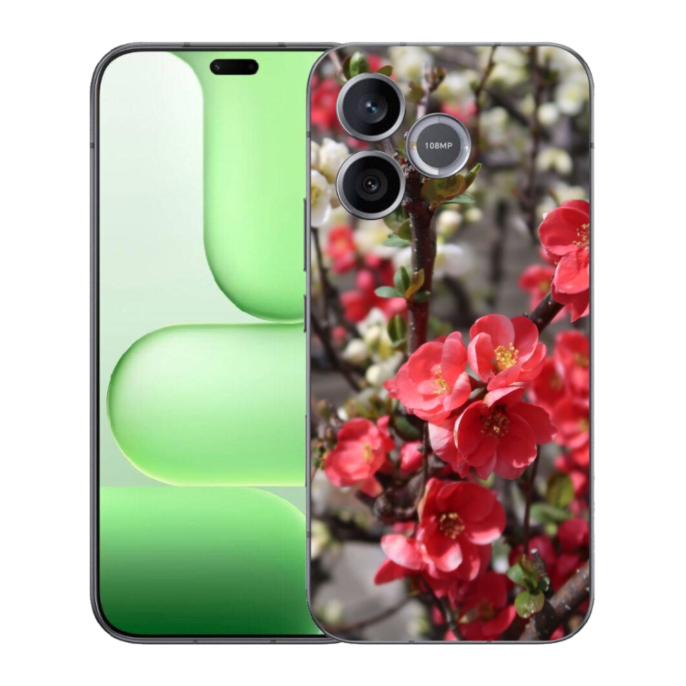 Gélový kryt mmCase na Honer 600 Lite - červené kvety