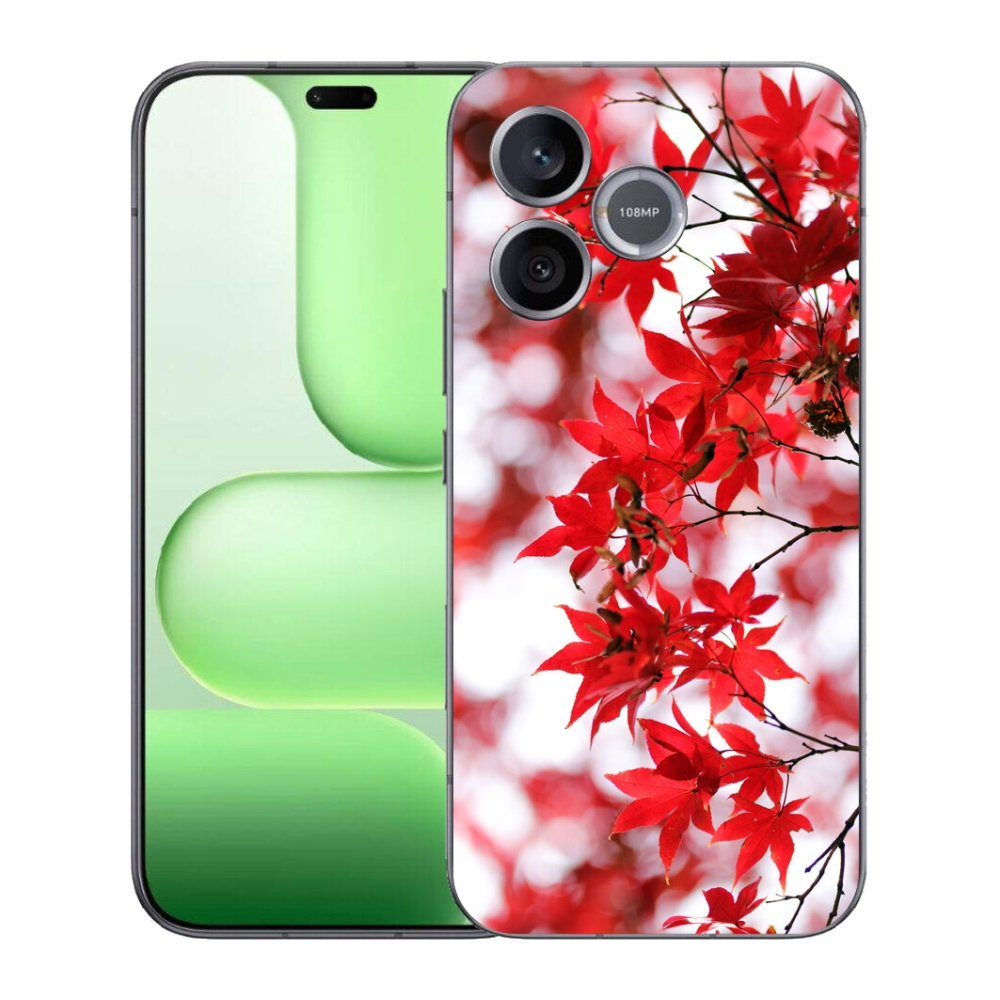 Gélový kryt mmCase na Honer 600 Lite - červené listy