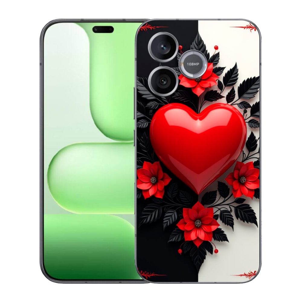Gélový kryt mmCase na Honer 600 Lite - červené srdce