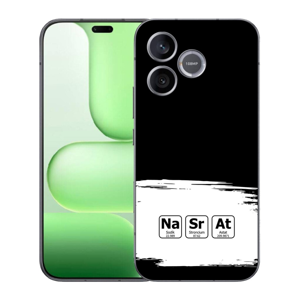 Gélový kryt mmCase na Honer 600 Lite - chemické prvky bieločierne pozadie