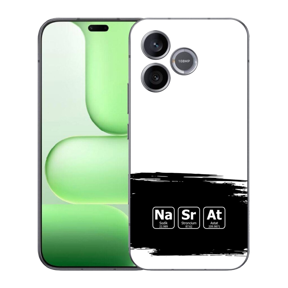 Gélový kryt mmCase na Honer 600 Lite - chemické prvky čiernobiele pozadie