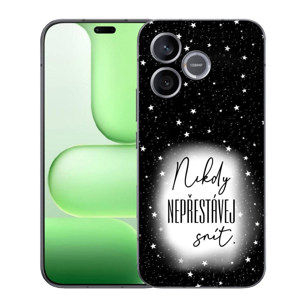 Gélový kryt mmCase na Honer 600 Lite - citát 1 bieločierne pozadie