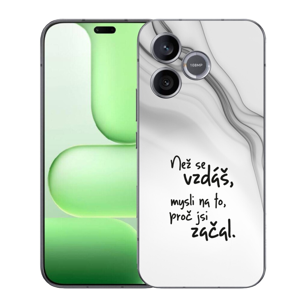 Gélový kryt mmCase na Honer 600 Lite - citát 2 biele pozadie