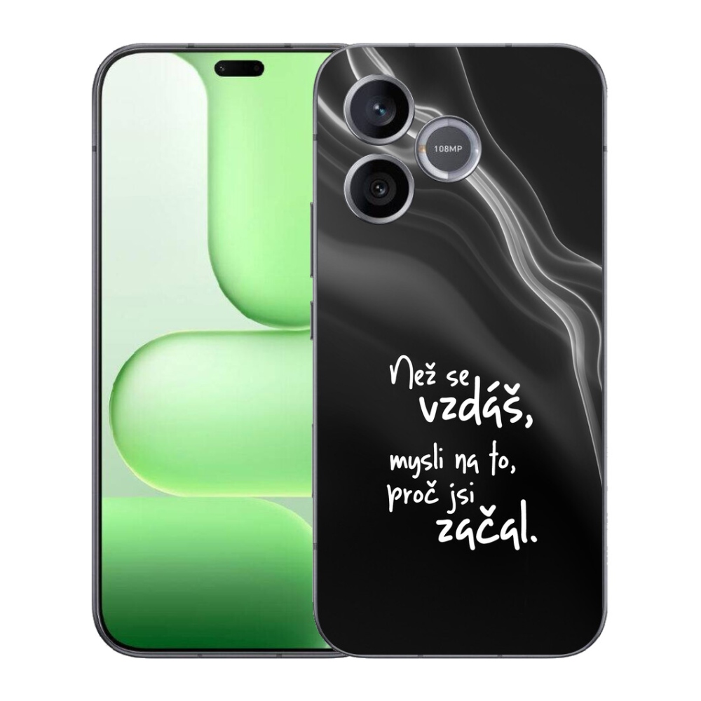 Gélový kryt mmCase na Honer 600 Lite - citát 2 čierne pozadie