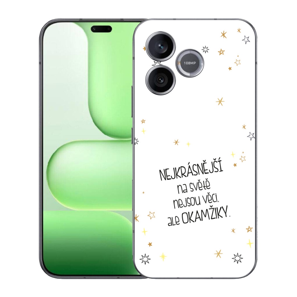 Gélový kryt mmCase na Honer 600 Lite - citát 4 biele pozadie